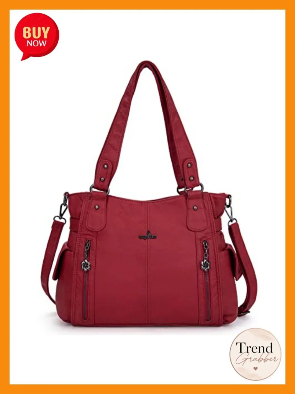 Womens Top-Handle Hobo Purse Roomy Casual Shoulder Bag PU Tote Satchel
